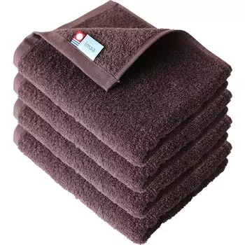 imaa Imabari Towel Сертифицированный набор полотенец для лица Quick Made in Vacuum Compression Pack 4, пушистые, тонкие, впитывающие, высушивающие, Япония, 100% хлопок, (4 Коричневый)
