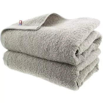 Сертифицированное банное полотенце Imabari Factory Imabari Towel, сделано в Японии, светло-серое, 120 x 60 см, набор из 2 шт. Прибл.