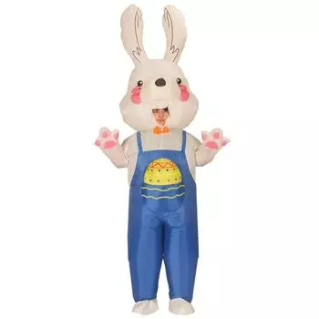 Image Rabbit Easter Inflatable Clothing For Party Adult Rabbit Costume White