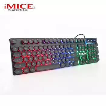 IMICE AK800 USB Проводная механическая 104-клавишная игровая клавиатура с RGB-подсветкой для компьютера, ноутбука