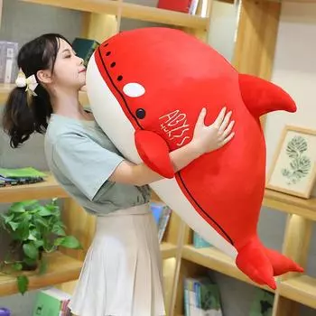 Имитация касатки плюшевые игрушки плюшевая кукла Orcinus Orca Fish красная акула мультфильм мягкая подушка для сна дети девочки ребенок забавный подарок 30cm
