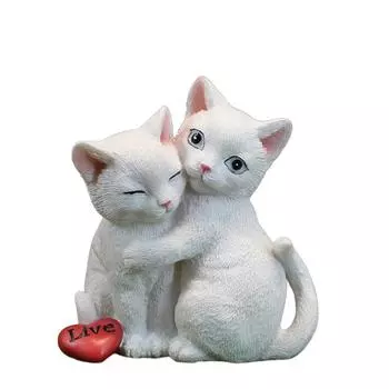 Имитация кошки, смола, модель, настольная фигурка, микроландшафт, садовое украшение Couple