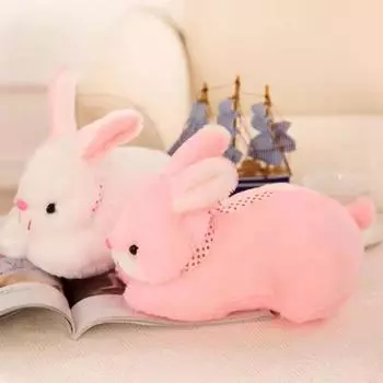 Имитация плюшевой куклы-кролика, плюшевая игрушка, мультяшное животное, кукла белого кролика, детская удобная кукла