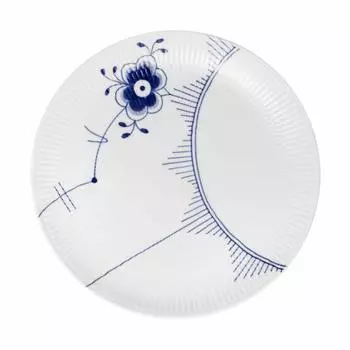 Imported Royal Copenhagen Blue Fluted Mega Coupe Plate Dish 27cm Wedding Gift Present 1016907 [Regular Product] белый