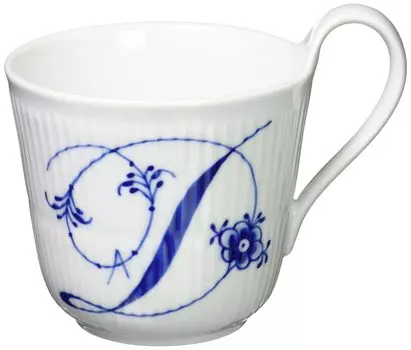 Imported Royal Copenhagen Blue Fluted Plain High Handle Mug 330ml Wedding Gift 1017153 [Regular Product] D белый
