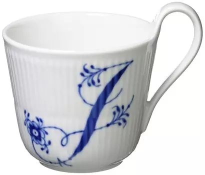 Импортная кружка Royal Copenhagen Blue Fluted Plain с высокой ручкой объемом 330 мл для свадебного подарка 1017156 [Обычный продукт] J белый