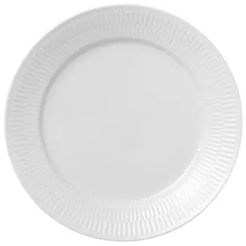 Imported Royal Copenhagen White Fluted Plate Dish 25cm 1072676 [Regular Product] белый