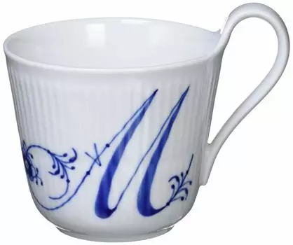 Импортная кружка Royal Copenhagen Blue Fluted Plain с высокой ручкой объемом 330 мл для свадебного подарка 1017158 [Обычный продукт] M белый
