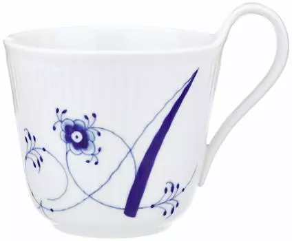 Импортная кружка Royal Copenhagen Blue Fluted Plain с высокой ручкой объемом 330 мл для свадебного подарка 1017152 [Обычный продукт] A белый