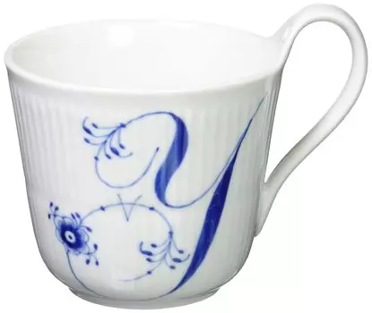 Импортная кружка Royal Copenhagen Blue Fluted Plain с высокой ручкой объемом 330 мл для свадебного подарка 1017163 [Обычный продукт] Y белый
