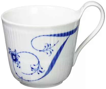 Импортная кружка Royal Copenhagen Blue Fluted Plain с высокой ручкой объемом 330 мл, свадебный подарок 1017162 [Обычный продукт] T белый
