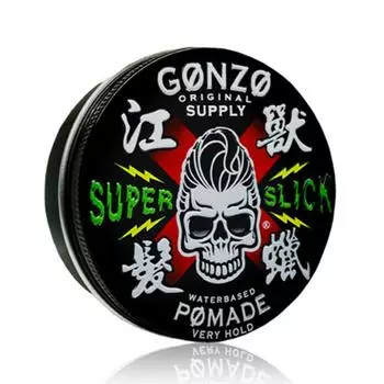 Импортная помада Gonzo Super Slick Pomade Style Short Hair Prodding Japanese Pomade, Super Slick 130 г, 1 шт.