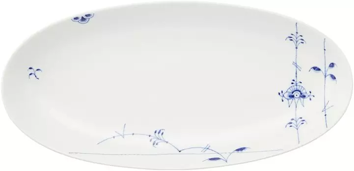 Импортное овальное блюдо Royal Copenhagen Blue Palmette L 32 x Свадебный подарок 1017419 [Обычный продукт] 15,5 см белый