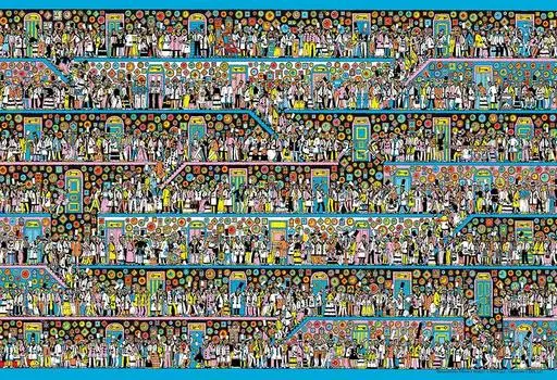 in Beverly 1000 Micro Piece Jigsaw Puzzle A Time War x 38 [Made Japan] Where s Wally? Clock-Filled (26 cm) M81-734