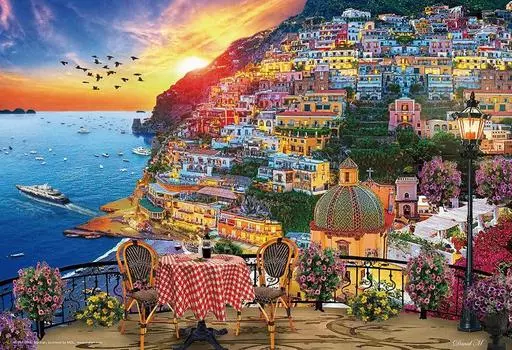 in Beverly 1000 Micro Piece Jigsaw Puzzle Amalfi Dusk x [Made Japan] (26 38cm) 1000M-017