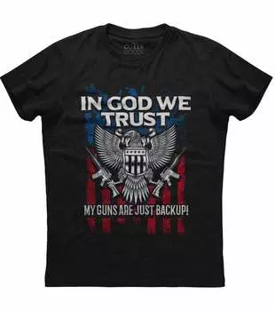 In God We Trust My Guns Is Just Back Патриотическая черная футболка унисекс S