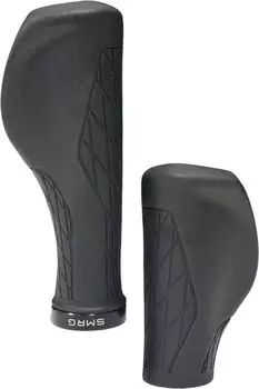 in SMRG Bicycle Ergo Grips for Cross Bikes and with Stainless Steel Bolts Long x Short x [Made Taiwan] Grips, MTB, SR-GP (Black, (136 95mm)) чёрный
