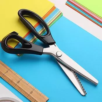 In-Stock Handmade Lace Scissors: Wave Cut Tailor Shears, Fancy Pinking Shears, Triangle Dog Tooth, Office Scissors