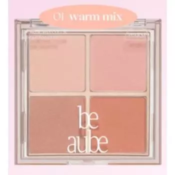Inbora x B of Mix Match Cheek Palette 01. Warm Mix, Warm Mix
