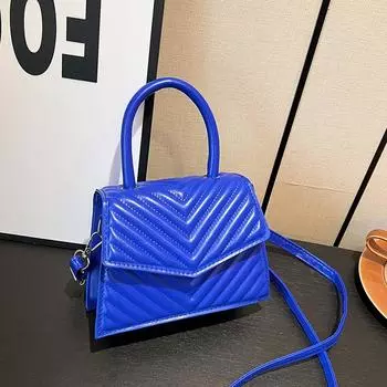Indented rhombus foreign style new solid color simple fashion casual commuting temperament shoulder crossbody portable small square bag чёрный