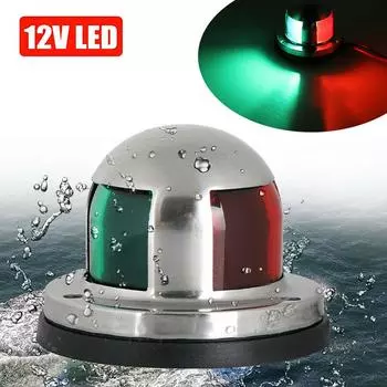 Indicator Navigation Lights Boat Indicator Light Polycarbonate Lens Red Silver Stainless Steel 100% Brand New Bow Light CHINA