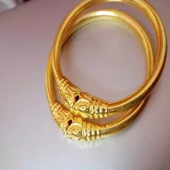Индийские позолоченные браслеты, 2 шт., позолоченные браслеты Kada для повседневного использования, модные украшения ручной работы для женщин и девочек