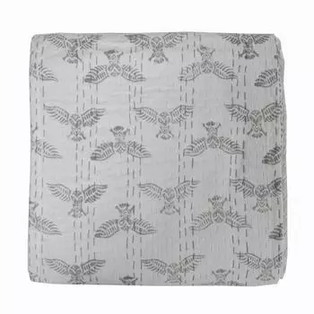 Индийские птицы Prnted Хлопок Kantha Одеяло Покрывало Одеяло Throw Hand Block Print Kantha Gudari Один размер