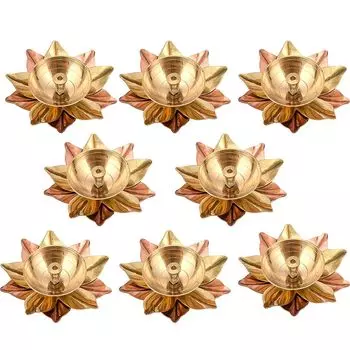 Индия Металлическая дия (3 x 3 x 1,5 дюйма, Золотой) набор 40