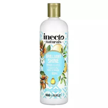 Inecto, Натуральный, Бриллиантовый Шампунь с Арганой, Для Тусклых и Вьющихся Волос, 500 мл (16,9 жидких унций)