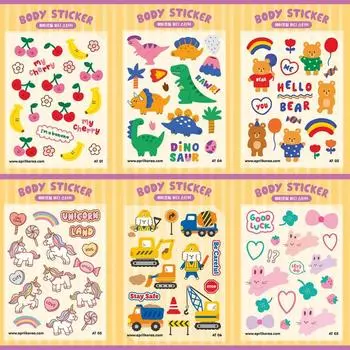 Infant tattoo sticker children s face painting character imitation, cherry and banana, 1 piece
