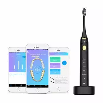 InfinitusValue Infinitus Value Smart Tracking Electric Toothbrush Ultrasonic Brush Plaque Removal Black IVHB01B App-Linked
