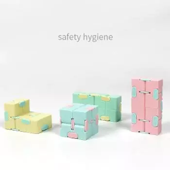 Infinity Cube For Stress Relief Fidget Anti Anxiety Funny Toy розовый