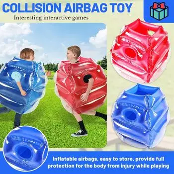 Inflatable PVC Bumper Ball Outdoor Fun Collision Ball Blow Up Body Bubble Ball Sports Game Prop One Size