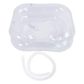 Inflatable Shampoo Basin PVC Portable Leakproof Folding Hair Washing Tray for Elderly Pregnant прозрачный