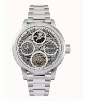 Ingersoll The Arc Moon Phase нержавеющая сталь серебристый скелетонированный циферблат автоматические мужские часы I16002 серебряный