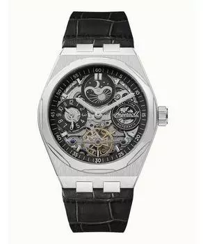 Ingersoll The Broadway Dual Time Черный скелетонизированный циферблат Автоматические мужские часы I12903 чёрный