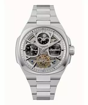 Ingersoll The Spirit Moon Phase нержавеющая сталь серебристый скелетонированный циферблат автоматические мужские часы I15802 серебряный