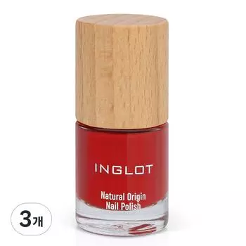 Лак для ногтей Inglot Natural Origin 8 мл, 009 TIMELESS RED, 3 шт.