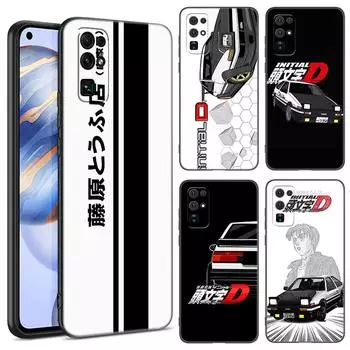 Initial D AE86 черный чехол для телефона Huawei Honor 70 90 Lite X40 GT X50 i X5 Plus X6A X6S X7A X8A X8B X6 X7 X8 X9 4G X9A X9B 5G Honor X50 5G