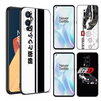 Initial D AE86 черный силиконовый чехол для телефона OnePlus 9 10 11 12 ACE 2V Pro 9RT 10T 10R Nord CE 2 3 Lite N10 N20 N30 5G OnePlus Nord 5G