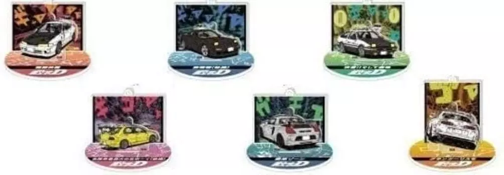Initial D Effect Acrylic Stand All 6 types set Gacha Capsule Toy vol.6