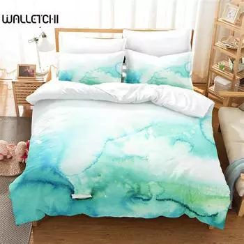 Ink Wash Printing Bedding Set, 3Pcs Duvet Cover Set, Soft Comfortable Breathable Duvet Cover, For Bedroom Guest Room Decor EU single(135x200cm)