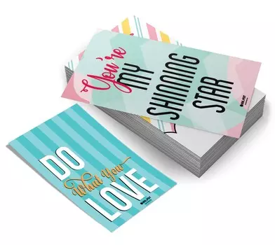 Inkdotpot Lunch Box Notes For Adults Teens, Motivation Inspiration Affirmation Cards, упаковка из 120 штук, уникальный дизайн в ассортименте (мотивационный 3.5x2.5 Inches фиолетовый