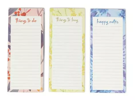 Inkdotpot Pack из 3 магнитных блокнотов со списком дел на холодильник - магнитные блокноты для холодильника- (50 листов 8.75x3.8 cm персиковый