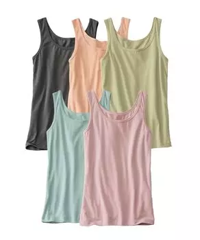 Inner cotton tank set of nuanced 5L [Nissen] camisole/tank top, 100% top, 5, colors,
