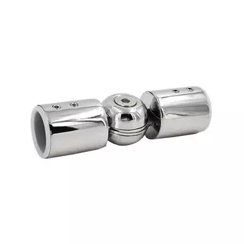 Inner Dia 25mm Pull Rod Connector 304 Stainless Steel Tube Adjuster Shower Room Bathroom silver