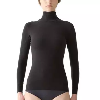 Inner Wool Blend Heat Retention 3D Silhouette Beautiful Waistline that show off CALME TC2645P Black [Gunze] Cut-off won t Women s