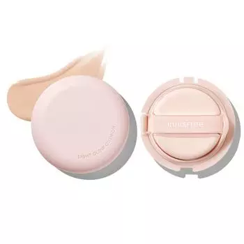 Innisfree Light Glow Cushion [23N Ginger] SPF26 PA++ 14g + Refill 14g, Korean cosmetics