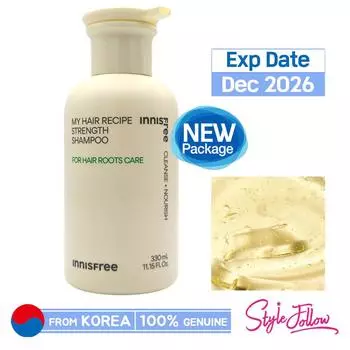 [INNISFREE] Шампунь My Hair Recipe Strength, 330 мл 1pc + Sample Gifts