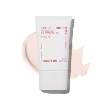 1+1 Innisfree Tone Up No Sebum Sun Screen SPF50 PA +++ 60 мл AUTHENTIC STORE